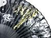 Silk Folding Fan Yin Yang Dragon Tiger