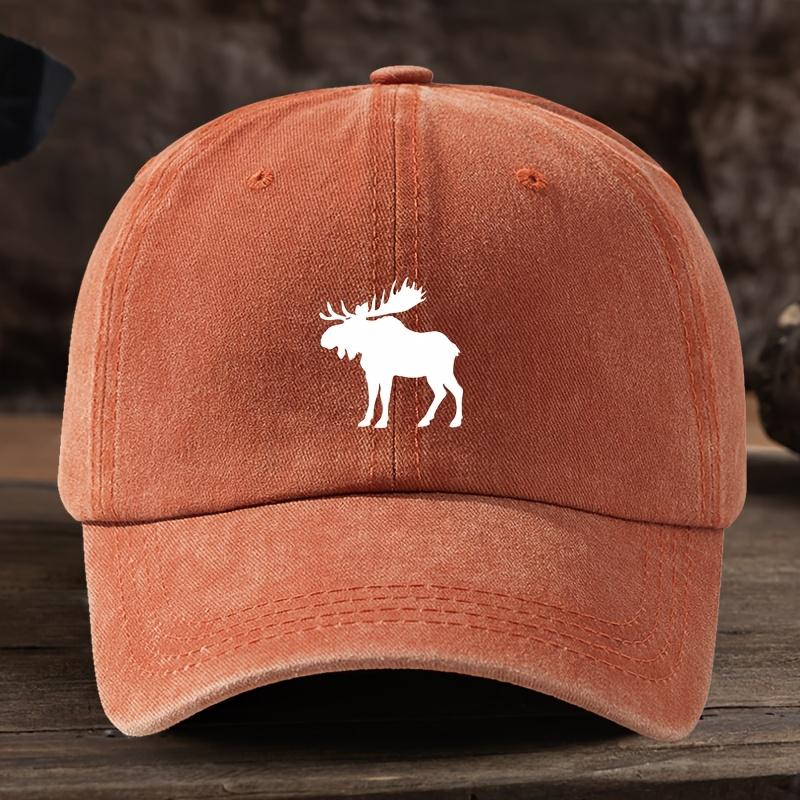 Fun Elk Print Baseball Hat Unisex Outdoor Fashion Versatile Peaked Hat Trend