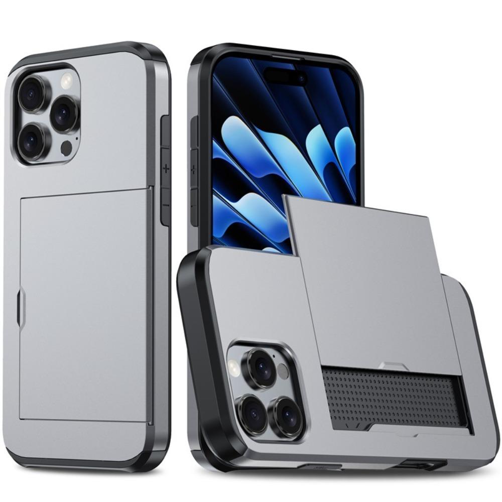 Shockproof wallet-style phone case for iPhone 17 series - with card slots and stand function, heavy-duty protective phone case