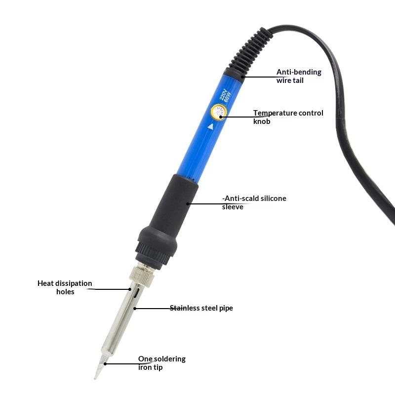 60W Adjustable Temperature Soldering Iron Fast Heat Us Eu Plug 110V 220V For Pcb Repair Diy Welding