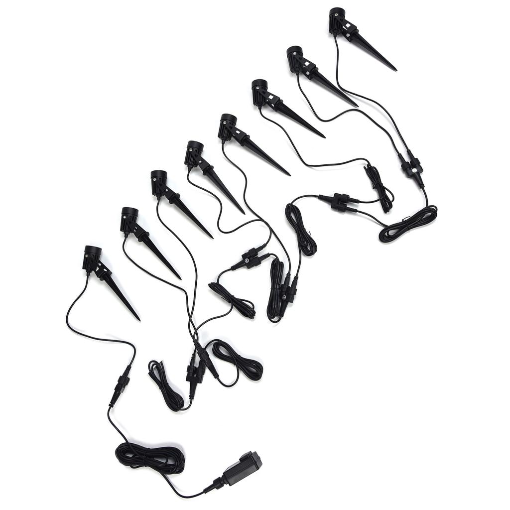 8Pcs LED Garden Lawn Lamp IP65 Waterproof Landscape Lighting for Courtyard Villa Pathway Warm