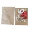 Foldable Greeting Card Kraft Paper Invitations Card Party Supplies Christmas Cards  New Year