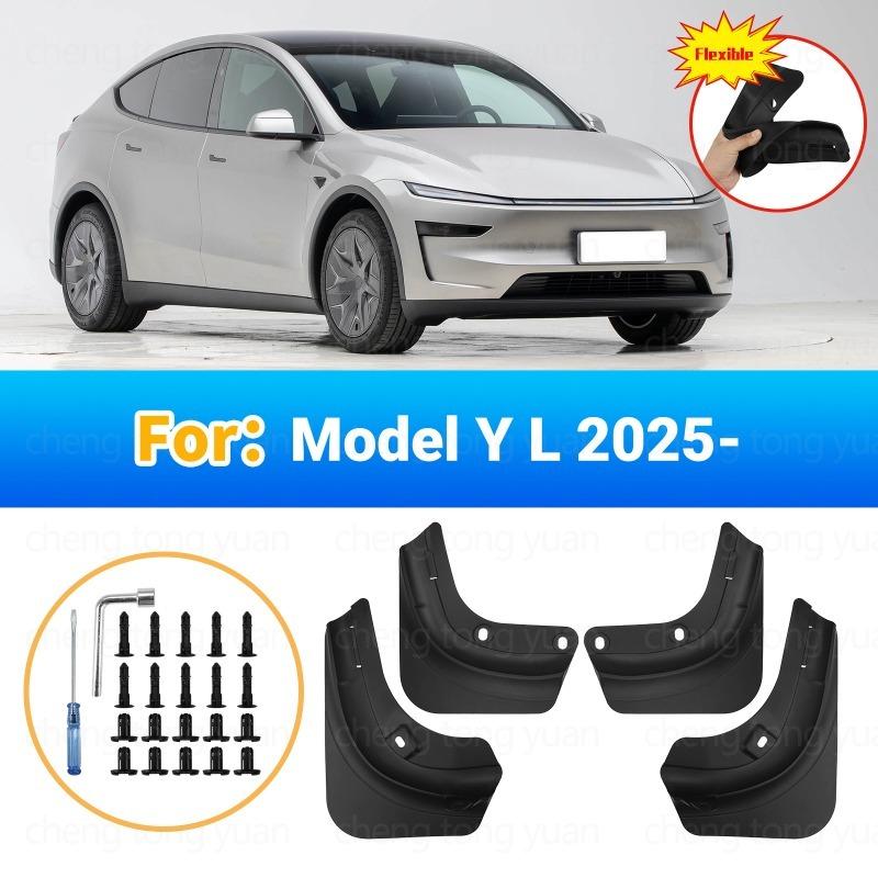Mudguards FOR Tesla MODEL Y L 2025 Auto Mud Flaps Exterior Styling Accessory ABS Plastic Anti Splash Mudguards Accessories