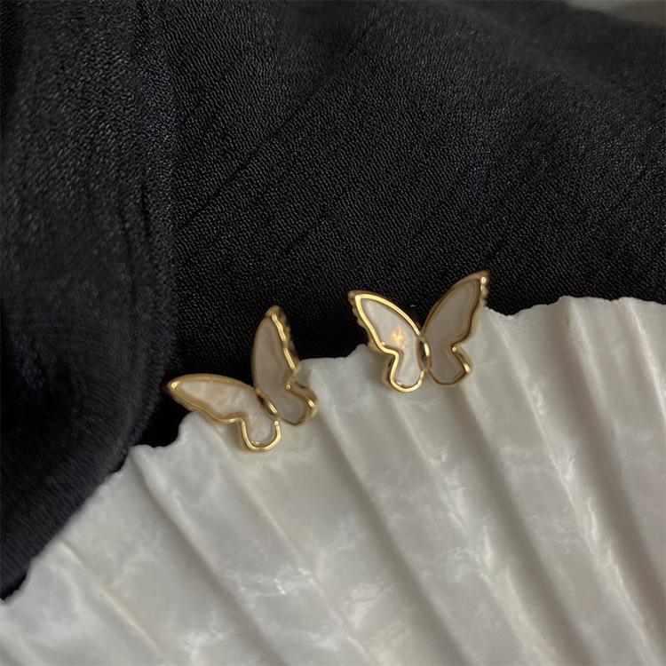 Cute Korean Earrings Heart Bling Zircon Stone Rose Gold Color Stud Earring for Women Fashion Jewelry New Gift