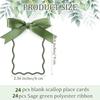 24pcs DIY Handwritten Label Card Mini Size Hanging Decoration Gift Labels DIY Crafts With Ribbon Thank You Card Party Gift