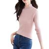 Lace semi-turtleneck bottoming shirt women's autumn and winter inner twist pearl chic top knitted sweater women's long-sleeved slim-fit