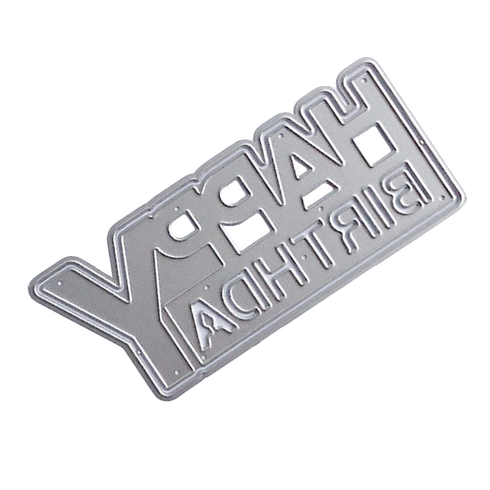 

Metal Cutting Dies Happy Birthday Die Cuts Templates Molds Embossing Stencils for Album Scrapbooking Paper Decoration