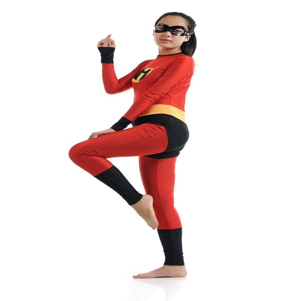 Costumes Incredibles Woman Man Boys Girls Halloween Party Cosplay With 2pcs Mask