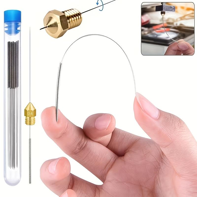 Nozzle Cleaning Needle Tool Set: 10pcs, Stainless Steel, with 0.4mm Drill Bits, for V6 Nozzle, 3D Printer Parts
