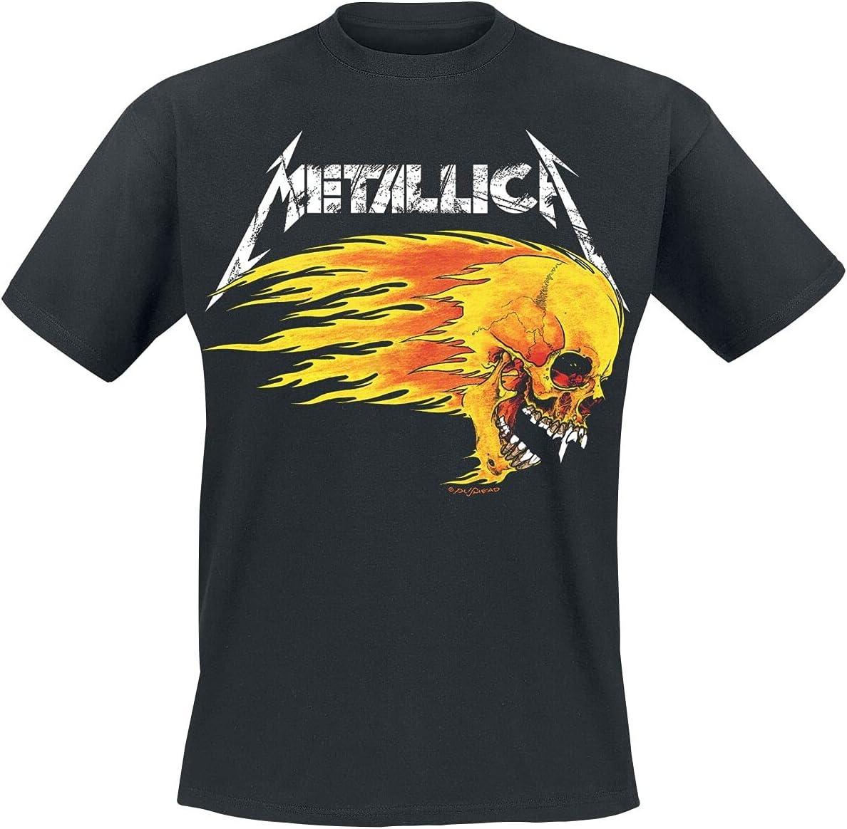 Metallica T Shirt Flaming Skull Tour 94 Band Logo Official Mens Black Size XL XXXXXL чёрный