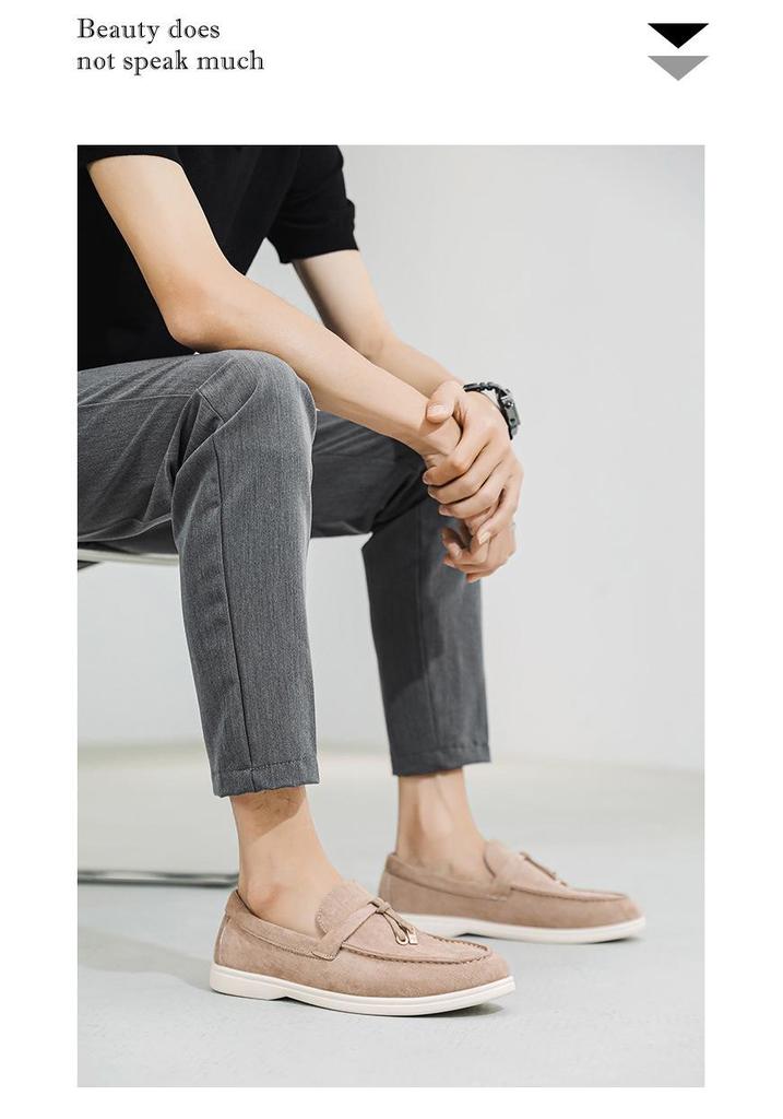 Men's 2025 Summer Slip-On Loafers - Large Size, Flat Bottom