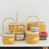 Tote Flower Basket with Handle Multifunction Home Festival Wedding Party
