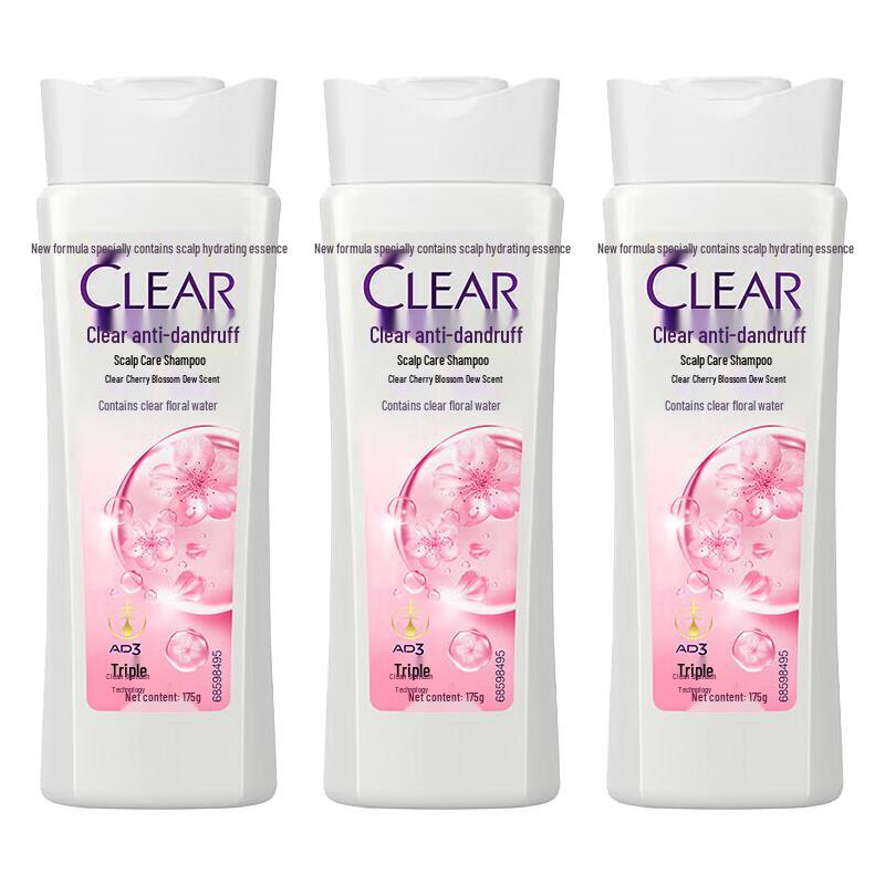

Clear & Bright Anti-Dandruff Scalp Care Shampoo Cherry Blossom Dew Scent (3x175g)