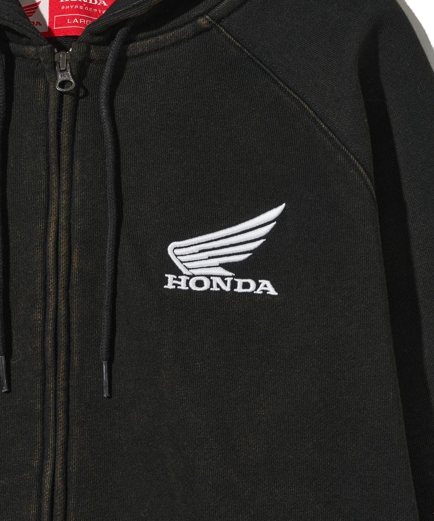 Phyps Felpa con Cappuccio e Zip da Motociclista Honda Racing_Nero