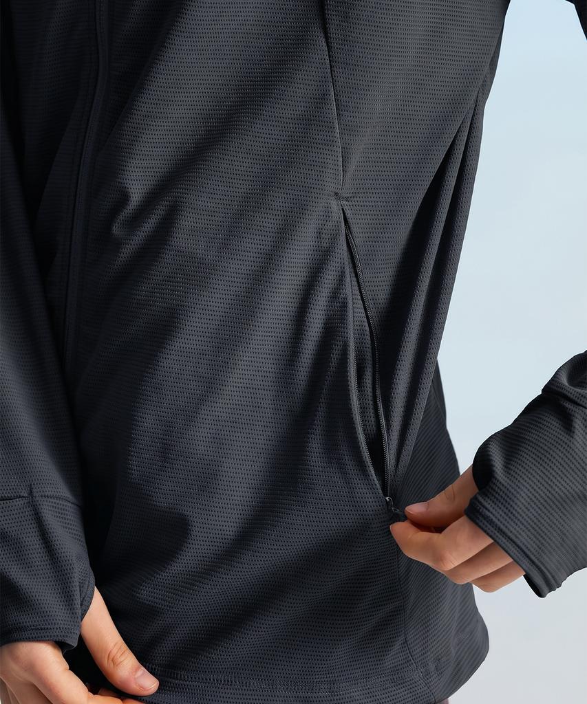 Leijibi [Set] Techflow Performance Hooded Zip-Up Rash Guard + Swim Shorts Set M Black