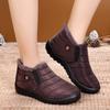 Winter Damenschuhe - Wasserdichte Kurze Baumwollschuhe Wollgefütterte Warme Freizeitschuhe Dicke und Rutschfeste Schuhe