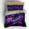 Vivid Scorpion Floral Trio Design Kid'S And Adults' Bedroom Decor, Exquisite Three-Piece Bedding Set Gift