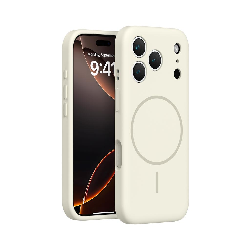 Applicable to Apple 17ProMax mobile phone case Magnetic suction true liquid silicone iPhone16 soap 15 camera AI button