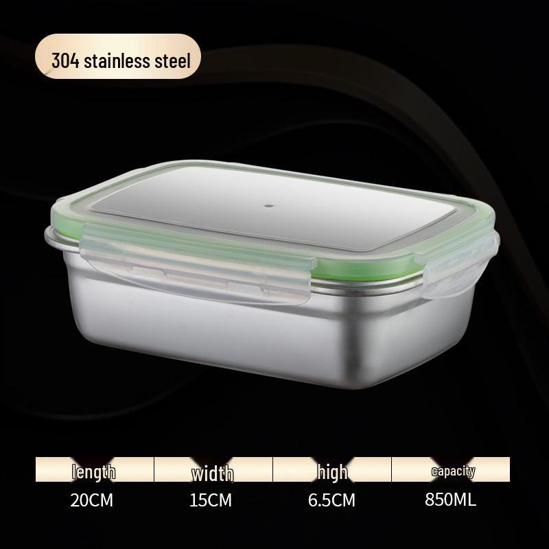 

Набор трансграничных герметичных контейнеров для хранения продуктов из нержавеющей стали с крышками - Прямоугольный ланч-бокс для холодильника и морозильной камеры.