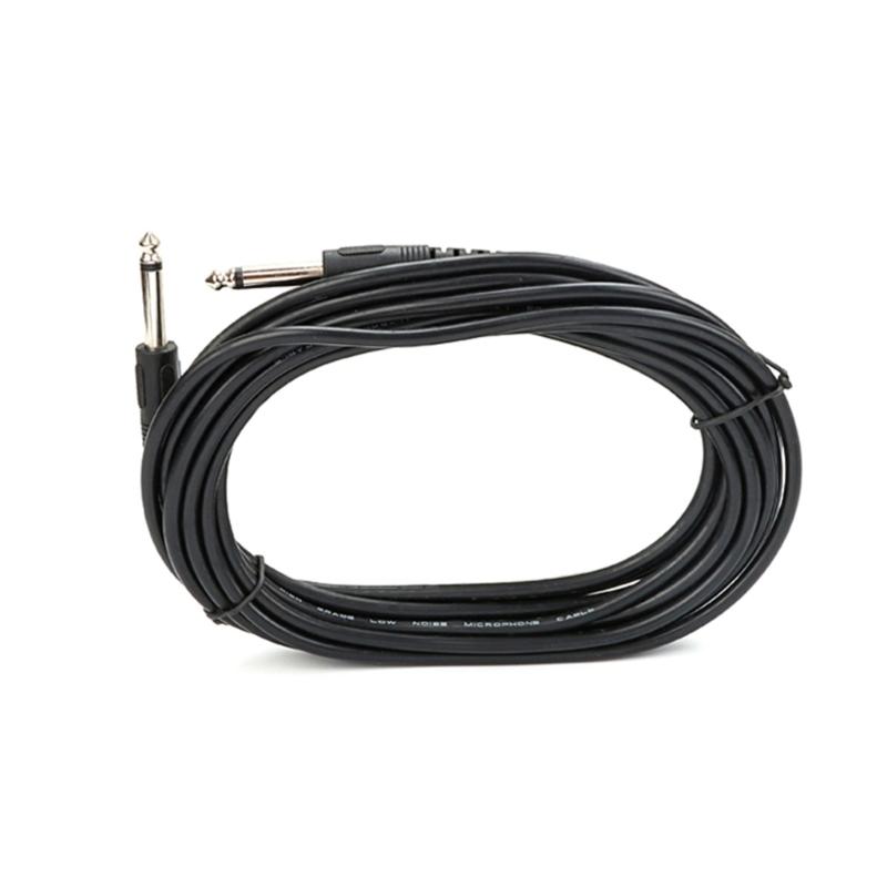 Stereo Audios Cable 6.30mm Mono Jack Instrument Cable Plugs (Male To Male) for Guitar, Bass, Keyboard, and Sound Mixing