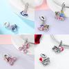 Cycling Sweater Iron Tower Heart Charms Beads Original Copper Fit Bracelet Women Jewelry Making Diy Accessories Gift