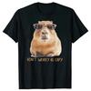 Funny Dont Worry Be Capy Capybara Retro T Shirts Tee Tops Round Neck Short-Sleeve Fashion Tshirt Casual Capybaras Lover T-shirts#Color