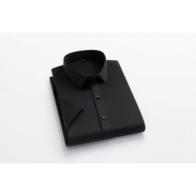 Men's White Slim Fit Short Sleeve Dress Shirt