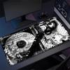 XXL Gaming Mouse Pad Monochrome Music Note Anime Floral Text Pattern Deskmat Non-Slip Rubber Keyboard Mat Art Desktop Table Mat