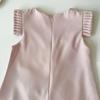2026 Korean-Style 3D Petal Pleated Sleeveless Satin Dress for Girls