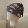 Lovely Bunnies Ear Knitted Hat Star Pattern Winter Hat Outdoor Softable Warm Hat for Winter Warmth