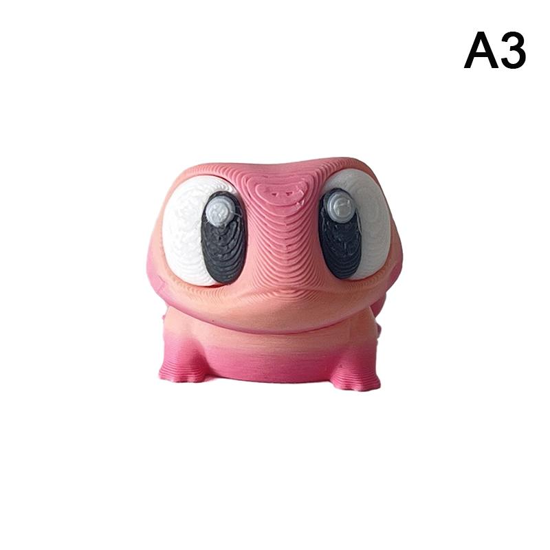 3D Printed Multi-Jointed Frog Cartoon Cemetery Frog Poseable Big-Eyed Frog Decor Statue Desktop Decoration Ornament Mini Gift