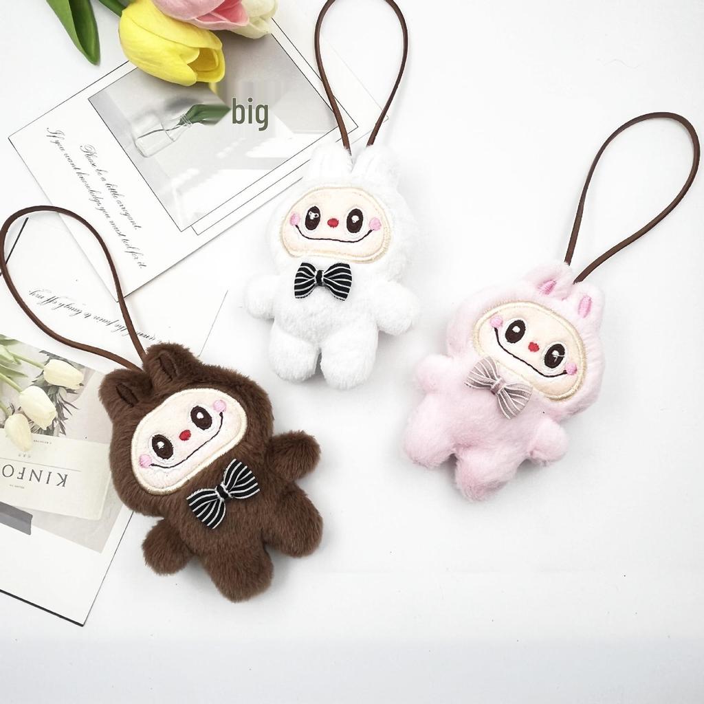 Labrador Plush Keychain In Rabbit Costume - Cute Brooch and Bag Ornament