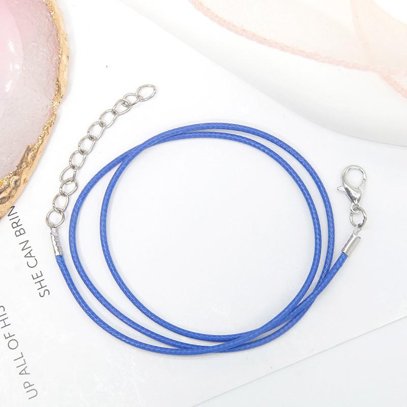 Adjustable Simple Black Wax Line Necklace with Lobster Clasp - DIY Jewelry Accessories