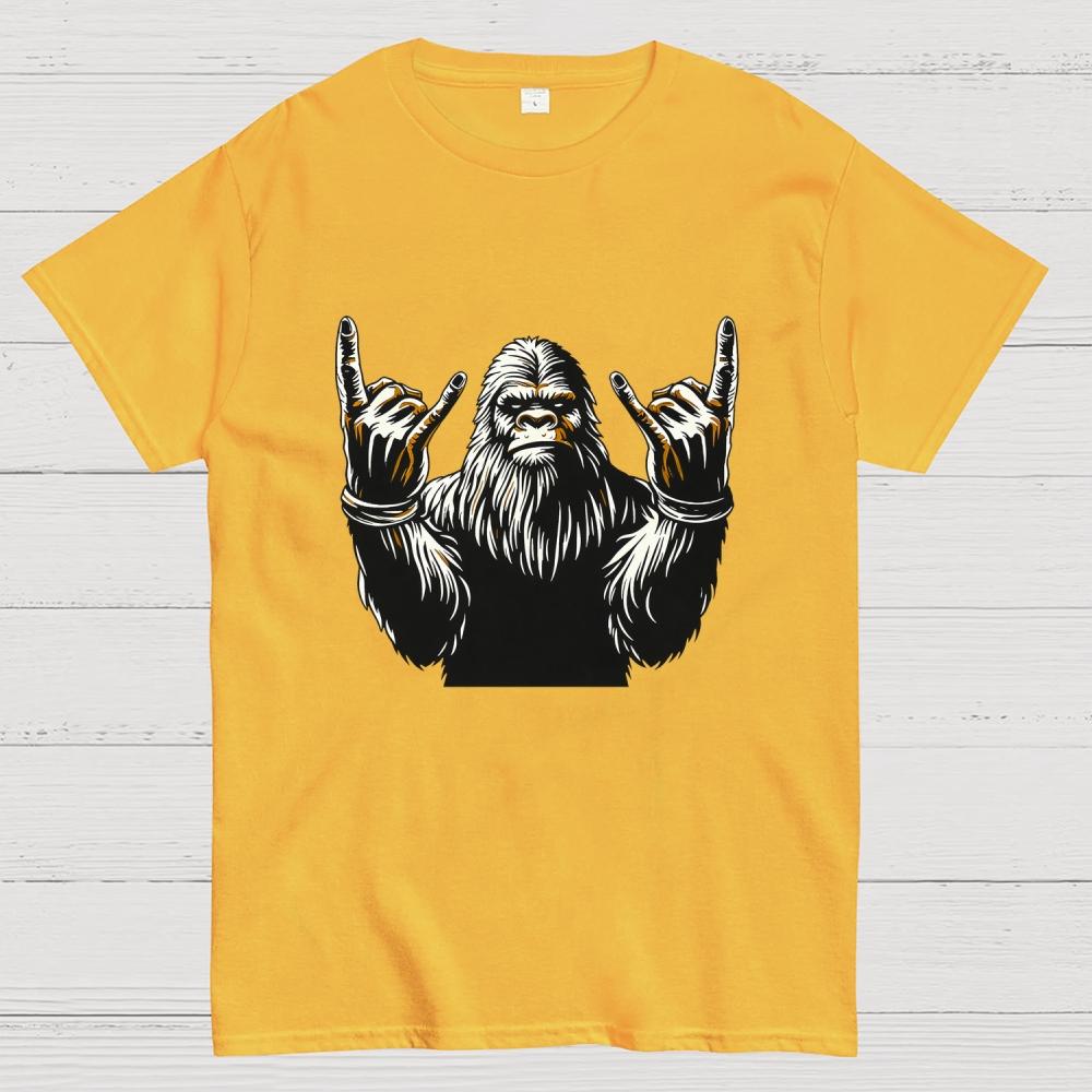 Bigfoot Rock Cotton Casual Cool Loose T-Shirt
