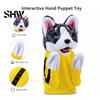 Durable Chew Toys for Dogs Boxing Animal Hand Puppet, Plush Shark Dinosaur Dog Toy Pets, Interactive Soft Cotton Filled Pet Play Training Prop,