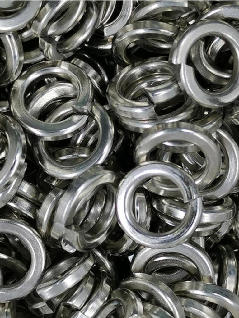 Nickel-Plated Elastic Spring Washer, GB93 Metal Washer, Sizes M2 to M30