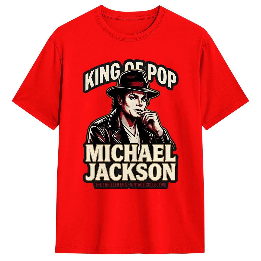 Harajuku T Shirt The King Of Pop MMichael JJackson Cotton TShirts Novelty Tshirt for Adult Summer Casual Short Sleeve Tops