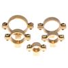 High Quality ! 1 PCS Yellow 15/22/28/35/40mm Fit OD Tube Brass M10 Pipe Clamp Bracket Support Hanger Fixed Plumbing Water