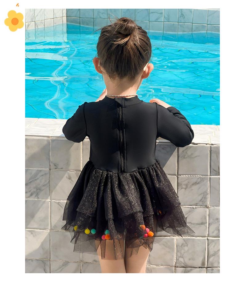 2025 Girls' Dopamine Bow Mesh Swimsuit - Holiday Fashion One-Piece Swimwear