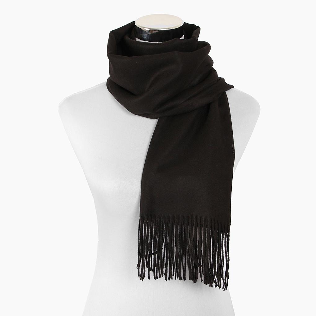 Cashmere Basic Muffler (Black) Fashion Winter Scarf
