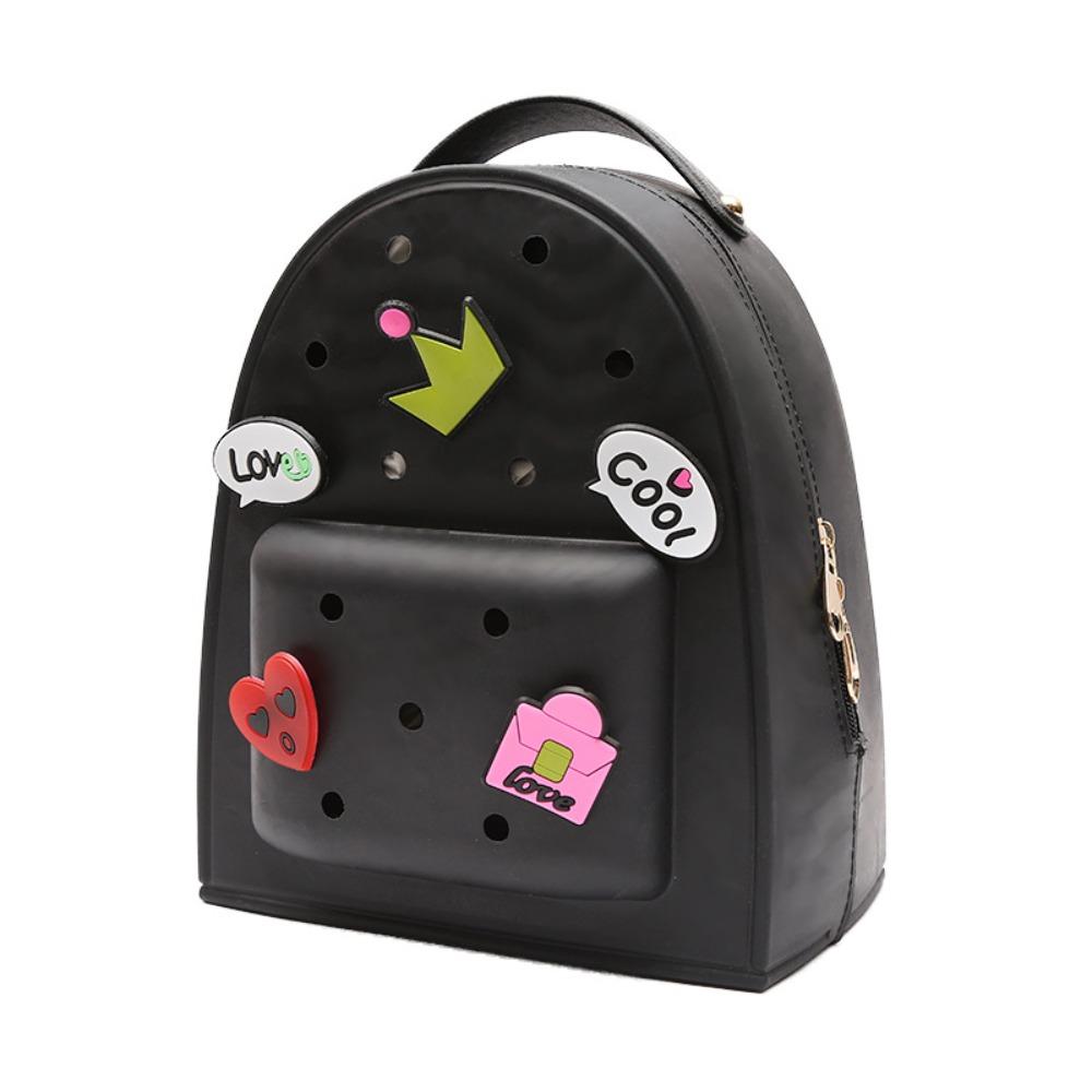 Adjustable Straps Kids Schoolbags Zippered Kindergarten Knapsack Fashion Silicone Backpack  Ladies