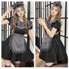 Womens Cosplay Costume Evening Dress Sweet Girl Outfits Cosplay Maid Dress Gothic Fancy Dress Maid Costume Set