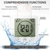 Digital Bathroom Wall Clock Shower Timer Waterproof For Water Spray LCD Screen Watch Temperature Humidity Clock For Shower Room