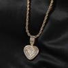Niche Design Rock Sugar Love Pendant Wind Light Luxury Copper Inlaid Zircon Heart Pendant Necklace Hip Hop