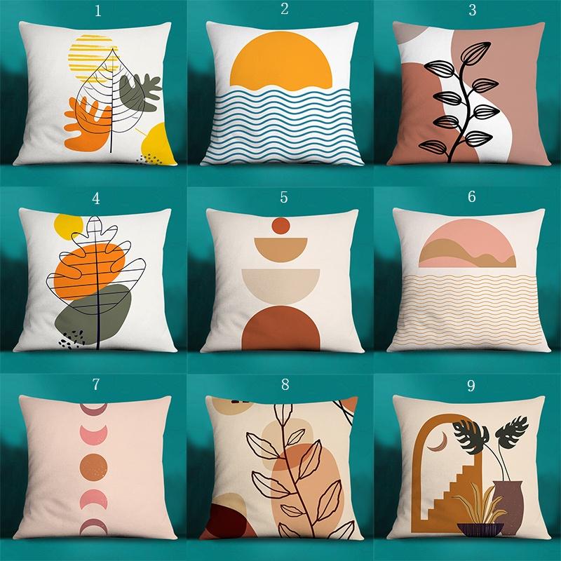 Fashion Classic Square Decorative Pillowcase Geometric Pattern Living Room Sofa Cushion Pillow Home Decor