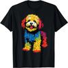 Maltipoo Mom or Dad Cute Colorful Happy Dog Lover Black T-Shirt