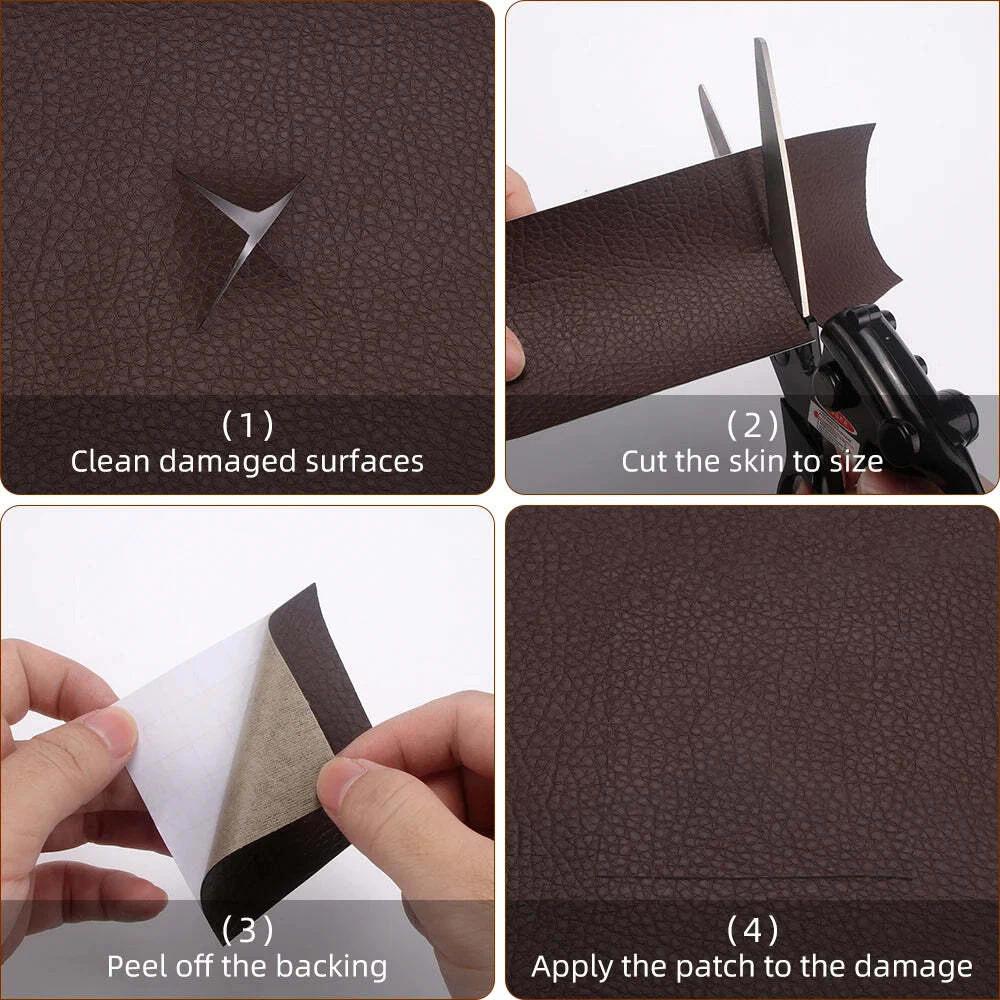 PU Leather Self Adhesive Sofa Leather Repair DIY Bed Soft Patch Sticker Repair Subsidy Renew Decal Car Motorcycle Seat Repair
