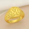 Retro Carved Godfather Ring - European & American High-End Men's Copper Engagement Wedding Ring