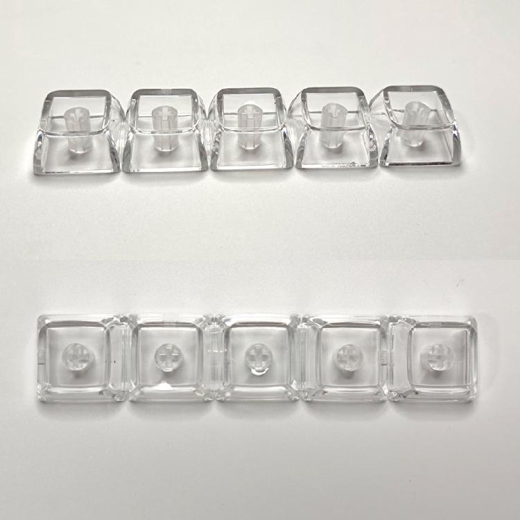 5/10pcs 1U Keycaps Set XDA Height Transparent with Backlit For Personalizing Mechanical Keyboards Enhances Typing