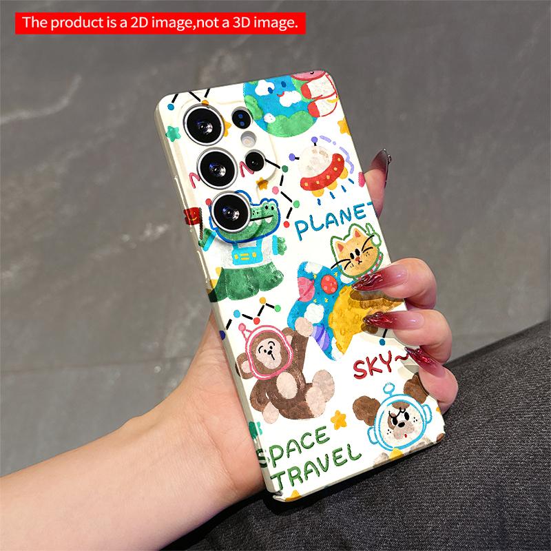 2DFlat Samsung phone case Space Adventure Animals Phone Case Applicable to Galaxy S22 S23 S24 S25ULTRA S26 A12 A13 A14 A15 A16 A34 A35 A54 A55